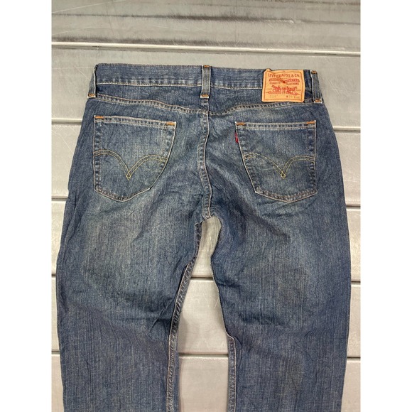 Vintage Levis 514 Slim Straight Mens 34X31 Blue Medium Wash Denim 100% Cotton - Picture 10 of 14